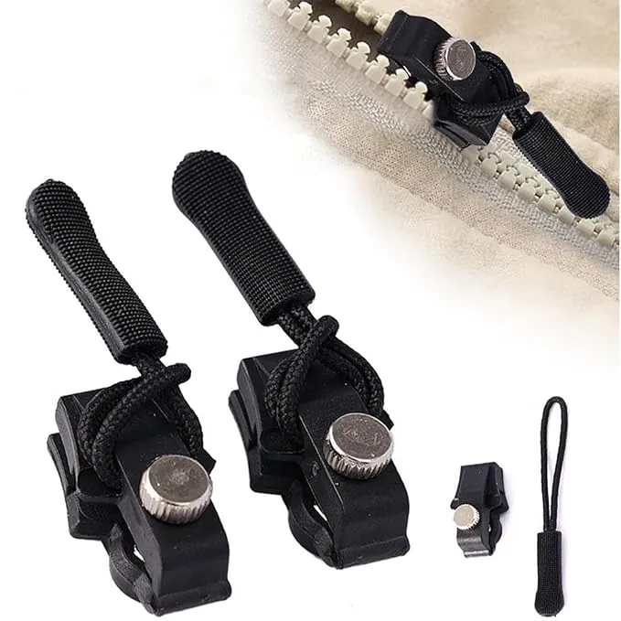 Portable Universal Detachable Zipper Slider - Easy to Use, Durable Replacement Zipper Pull for Bags, Jackets, Luggage, Backpacks